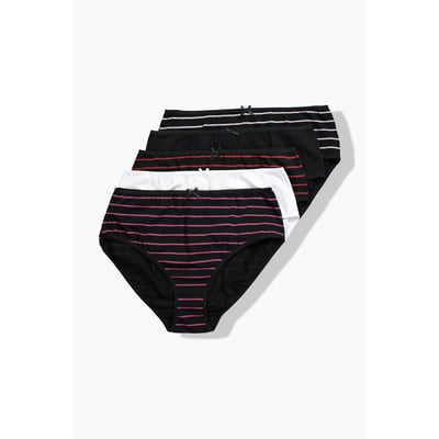 Culottes midi, lot de 5, rayures/couleur unie ULLA POPKEN