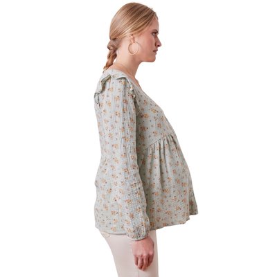 Blouse de grossesse et d'allaitement gaze de coton VERTBAUDET