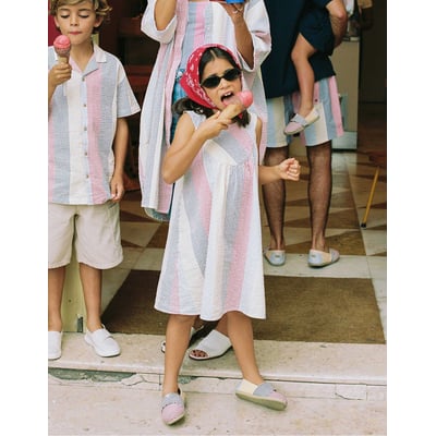 Robe sans manches en coton à rayures You&Me ZIPPY