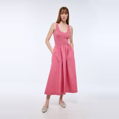 Robe débardeur bi-matière en fine maille MONOPRIX