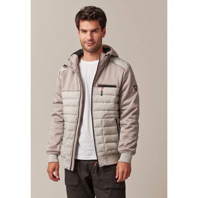 Blouson en bimatière, poche zippée sur la potrine, et 2 poches zippées devant, capuche CEDAR DEELUXE