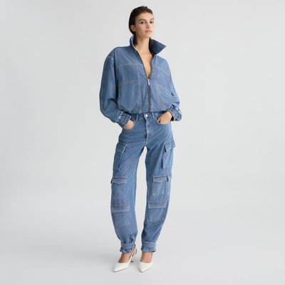 Blouson en toile denim avec strass LIU JO