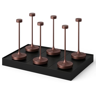 Lot de 6 Lampes de table avec socle 6x RUBY LUMISKY
