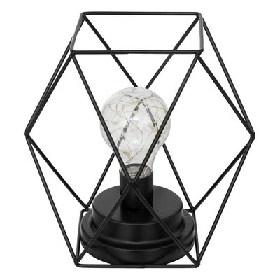 Lampe en métal noir "Madi" H18cm ATMOSPHERA