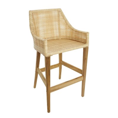 Tabouret de bar tressé en résine SAO PAULO KOK