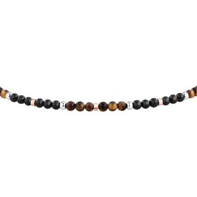 Bracelets en Onyx/oeil Du Tigre/steel/tiger Eye Stone et Onyx MORELLATO