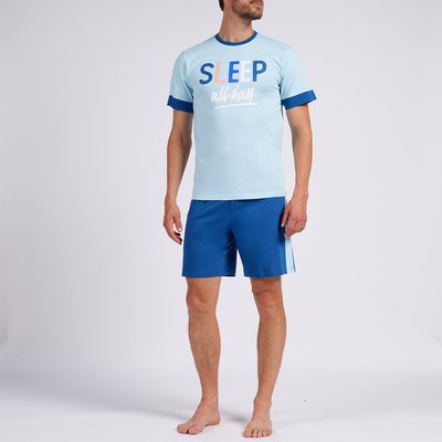 Pyjashort homme MORNING bleu clair/marine ALAN BROWN
