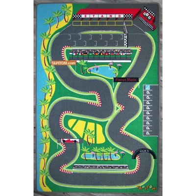 Tapis de jeu enfant voiture FORMULE 1 TAPITOM