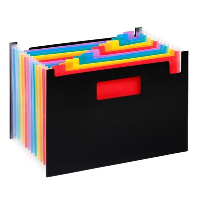Trieur accordéon bureau 12 positions  Format A4  RAINBOW CLASS VIQUEL