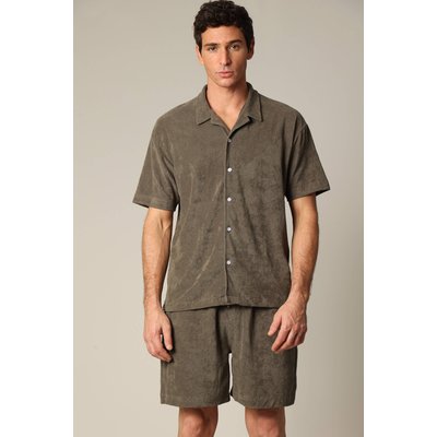 Chemise loose en éponge à manches courtes avec col cubain CREEKSON DEELUXE
