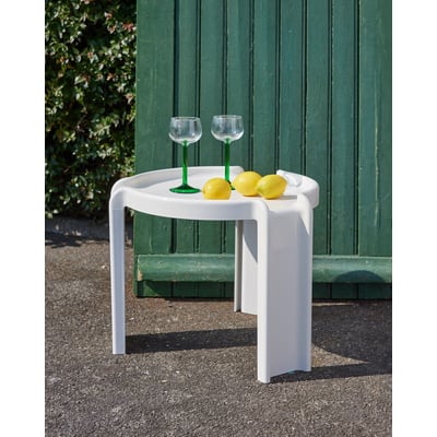 Table basse design blanche Donna N°1088 - Bon état DEBONGOUT