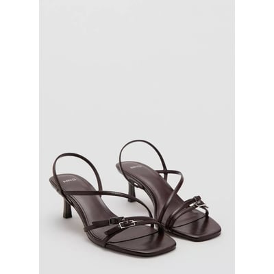 Sandales lanières talon kitten heel MANGO