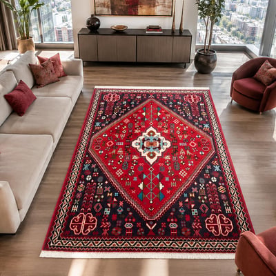 Tapis d'orient, motif oriental authentique, noué main, ABADEH 1 UN AMOUR DE TAPIS