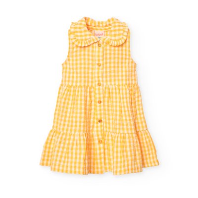 Robe en popeline a carreaux BOBOLI