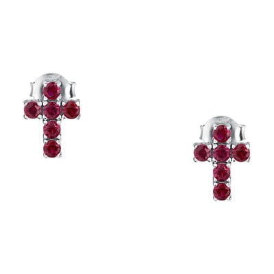 Boucles d'oreilles en Zircon/zircons Cubiques/argent 925/1000 Recyclé et Zircon MORELLATO