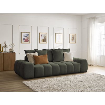 Canapé droit convertible 3 places en tissu chiné, EVEREST BOBOCHIC