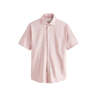 Chemise en lin mélangé à manches courtes NEXT