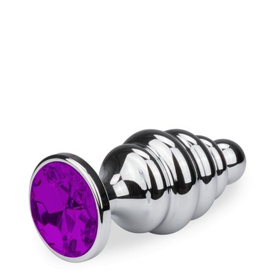 Plug métal bijou anal rosebud torsadé L - 8 coloris LOVE AND VIBES