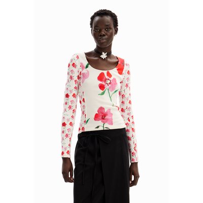 T-shirt patchwork fleurs DESIGUAL