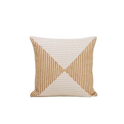 Housse de coussin en Coton épais et broderie chaînette rayée bicolore  JHULIO MADURA