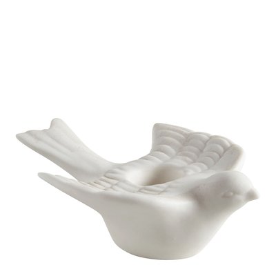Bougeoir Mésange en biscuit de céramique MATHILDE M
