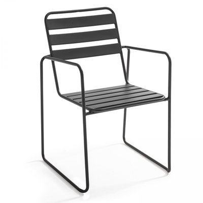 Fauteuil de jardin empilable en métal - TOUQUET OVIALA