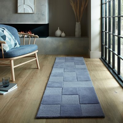 Tapis en laine de couloir CHECKERBOARD FLAIR RUGS