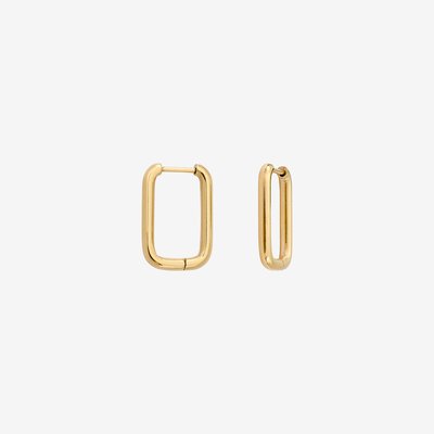 Boucles d'oreilles créoles petit modèle doré à l'or fin SIMON CAROLINE NAJMAN