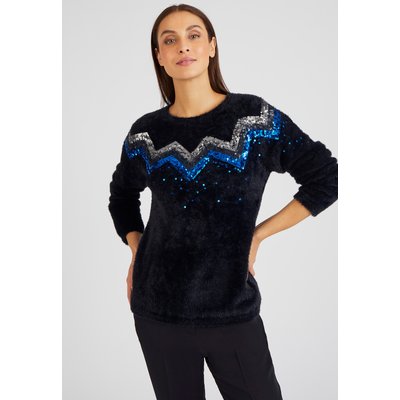 Pull à sequins en maille poilue DAMART