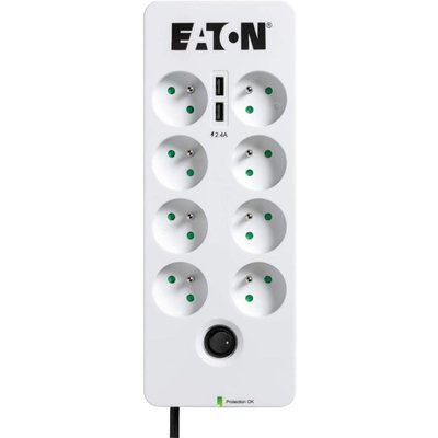 Parafoudre 8 prises parafoudres + 2 USB EATON