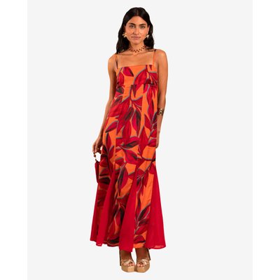 Robe longue à imprimé floral avec bretelles THE-ARE