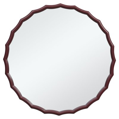 Miroir rond décoratif ondulé en bois H76 SIA DECO
