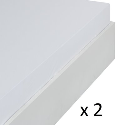 Lot de 2 draps housse jersey coton bonnet 30 cm MANHATTAN SENSEI MAISON