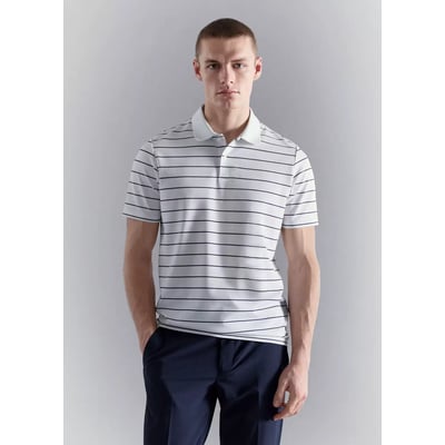 Polo slim-fit rayures COOLMAX® MANGO MAN