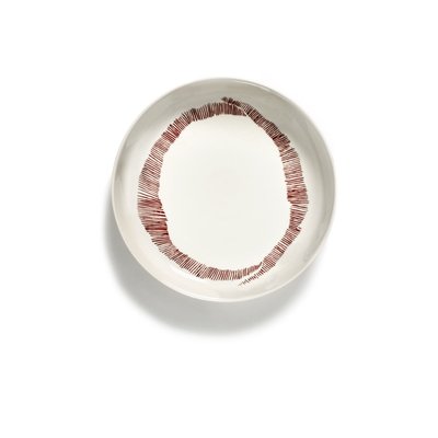 Assiette Haute Feast Par Ottolenghi Grès Blanc/rouge Ø22 Cm SERAX