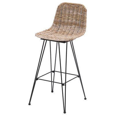 Lot de 2 tabourets de bar en  fibres, PENANG NORDLYS