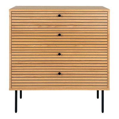 Commode d'entrée 4 tiroirs effet rainuré ASSENS PIER IMPORT