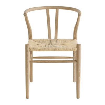Chaise bois frêne naturel - 52x55x78 BLANC D’IVOIRE