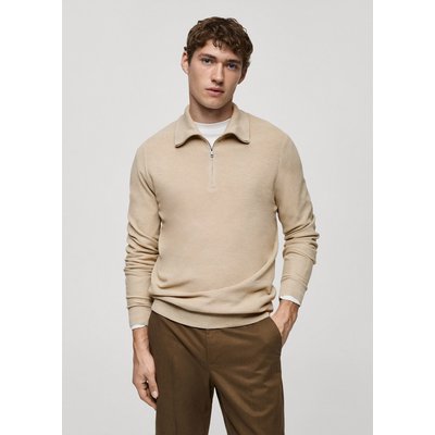 Pull-over microstructure col zippé MANGO MAN