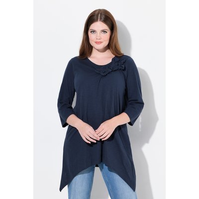 Chemise, fleurs 3D, col rond, manches 3/4 ULLA POPKEN