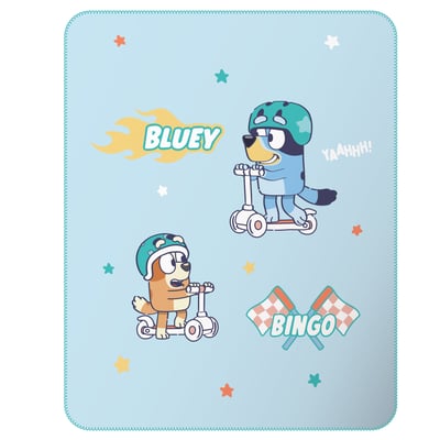 Plaid polaire imprimé, TROTINETTE BLUEY