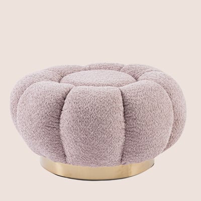 Pouf en tissu bouclé en forme de fleur D65 - JUST HELLIN, DEPUIS 1862