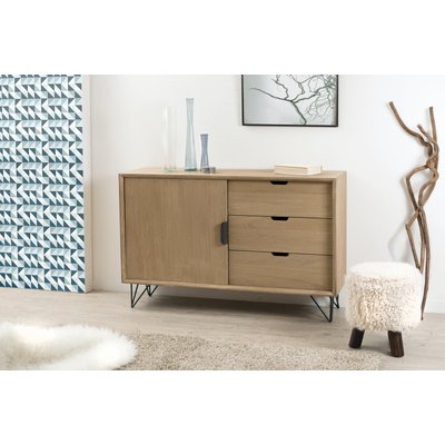 Buffet bas bois pieds épingle style rétro PIER IMPORT