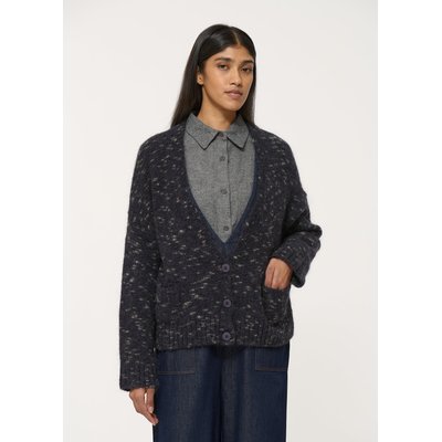 Gilet ample  à col V en laine et mohair HUMILITY