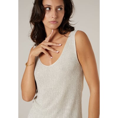 Débardeur femme en maille fantisie  SHINE DEELUXE