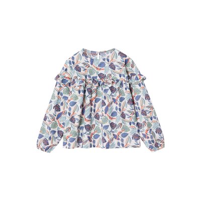Blouse à volants imprimée fleurs VERTBAUDET
