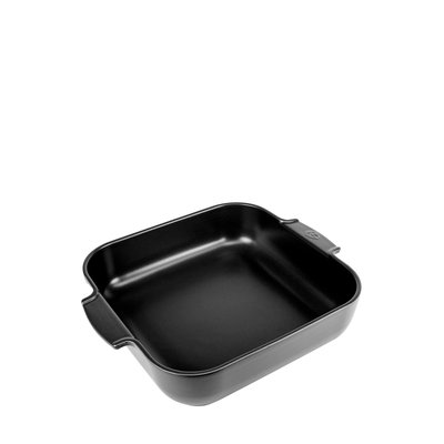 Plat four céramique carré noir satin 36 cm - 14.25in Appolia PEUGEOT