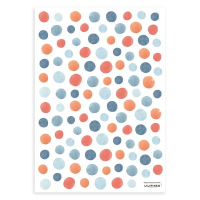 Stickers muraux pois multicolores GENTLE FRIENDS LILIPINSO