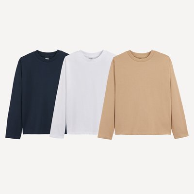 3er-Pack Shirts, lange Ärmel LA REDOUTE COLLECTIONS