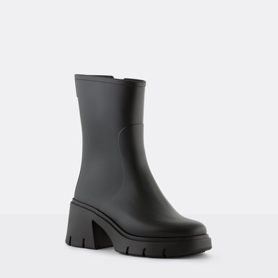 Boots à talon en caoutchouc mat, tige moyenne, vegan GRAZIA LEMON JELLY